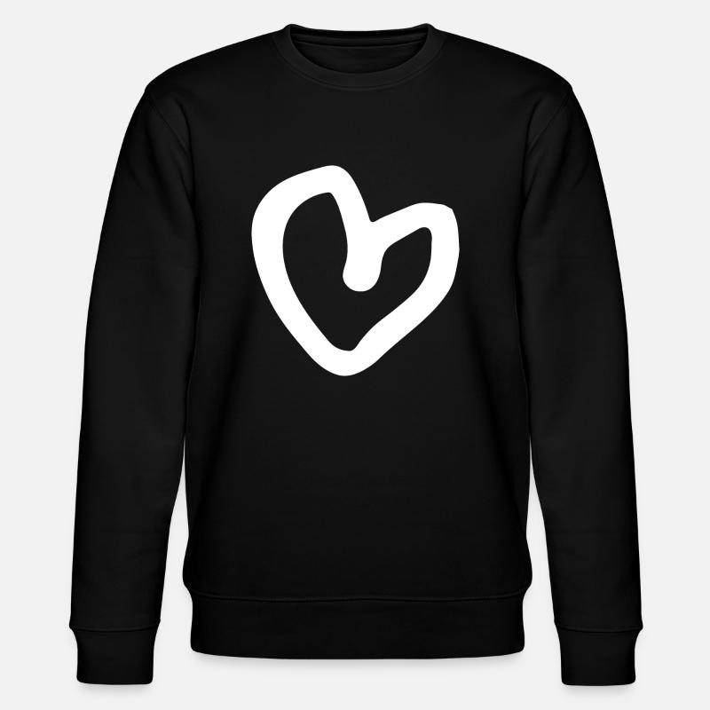 Heart - Stanley/Stella CHANGER Unisex Organic Sweatshirt - black