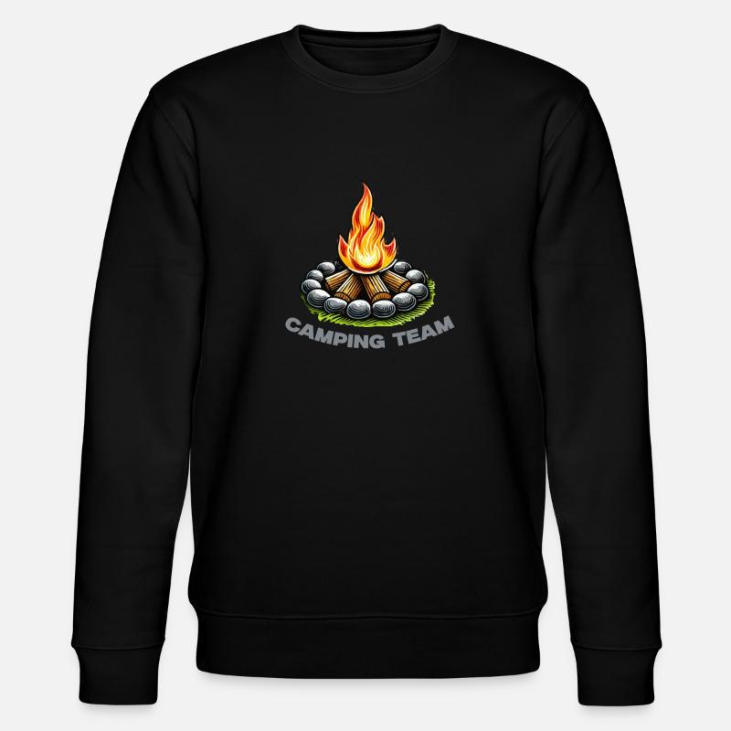 lagerfeuer camping team - Stanley/Stella Unisex Bio-Sweatshirt CHANGER  - Schwarz