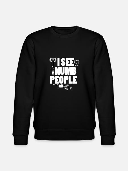 Dentist T-Shirt & Gift Idea - Stanley/Stella CHANGER Unisex Organic Sweatshirt - black