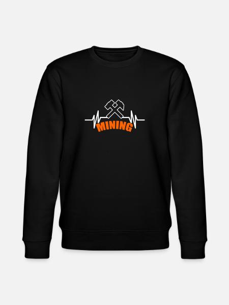 Miners T-Shirt & Gift Idea Knappe - Stanley/Stella CHANGER Unisex Organic Sweatshirt - black