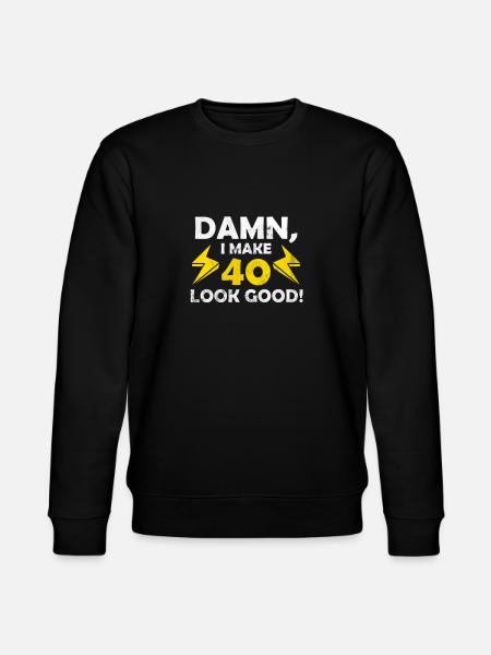 40th birthday - Stanley/Stella CHANGER Unisex Organic Sweatshirt - black