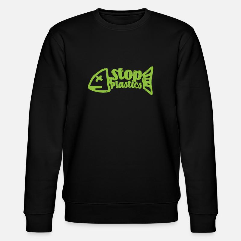 Stop Plastik - Stanley/Stella Unisex Bio-Sweatshirt CHANGER  - Schwarz