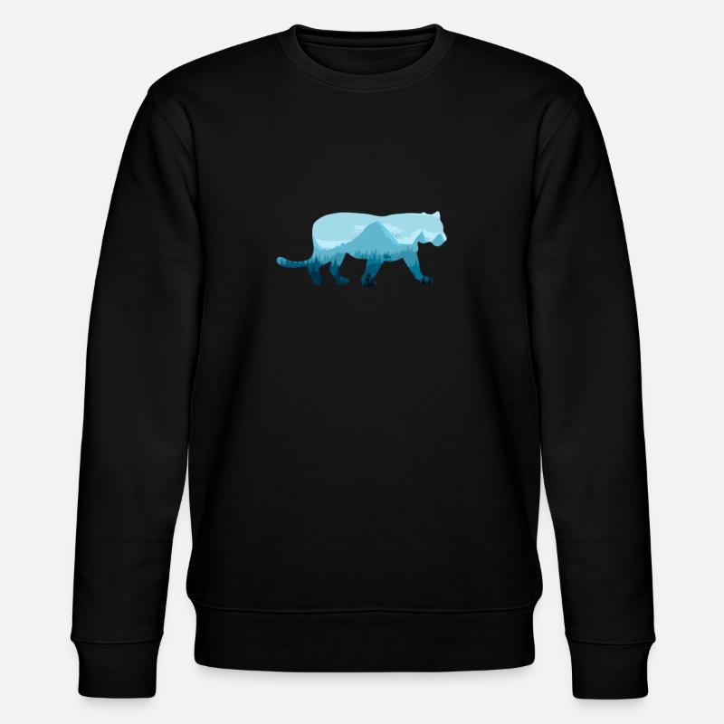 Wildkatze - Stanley/Stella Unisex Bio-Sweatshirt CHANGER - Schwarz