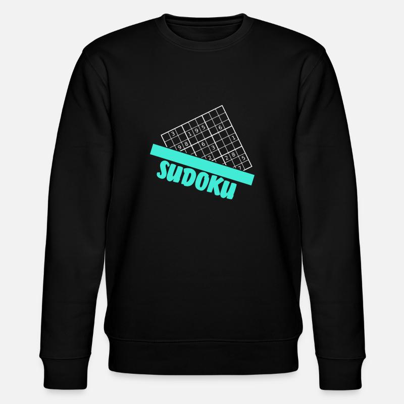 Sudoku Geschenk - Stanley/Stella Unisex Bio-Sweatshirt CHANGER  - Schwarz