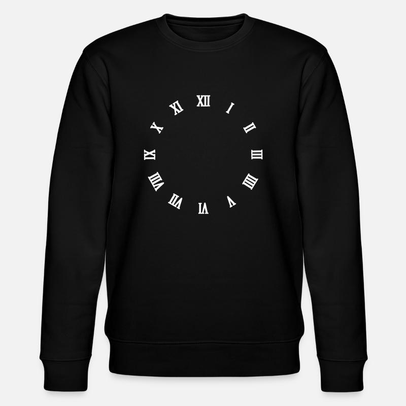 No time - Roman Clock - Stanley/Stella CHANGER Unisex Organic Sweatshirt - black