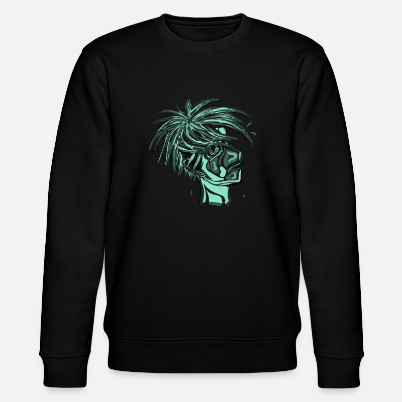 Manga Junge - Stanley/Stella Unisex Bio-Sweatshirt CHANGER  - Schwarz