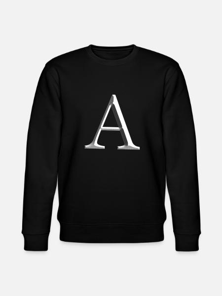 letter a silver metal a - Stanley/Stella CHANGER Unisex Organic Sweatshirt - black