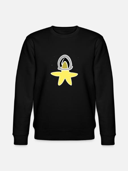 cartoon star helmet astronaut space - Stanley/Stella CHANGER Unisex Organic Sweatshirt - black