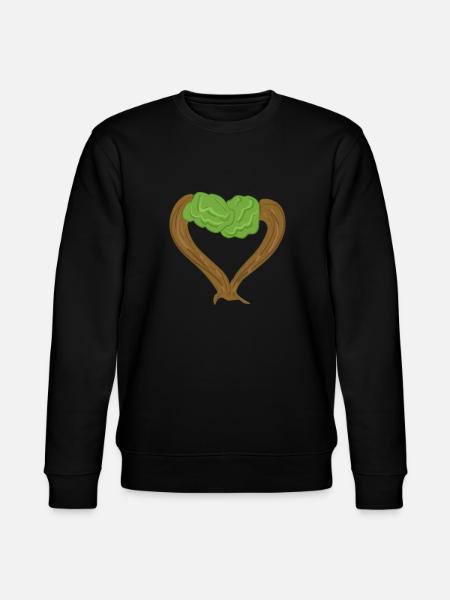 trees heart love nature - Stanley/Stella CHANGER Unisex Organic Sweatshirt - black