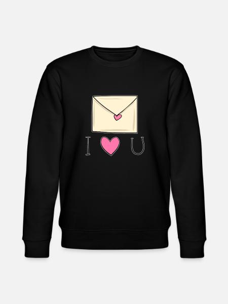 brief herz ich liebe dich - Stanley/Stella Unisex Bio-Sweatshirt CHANGER - Schwarz