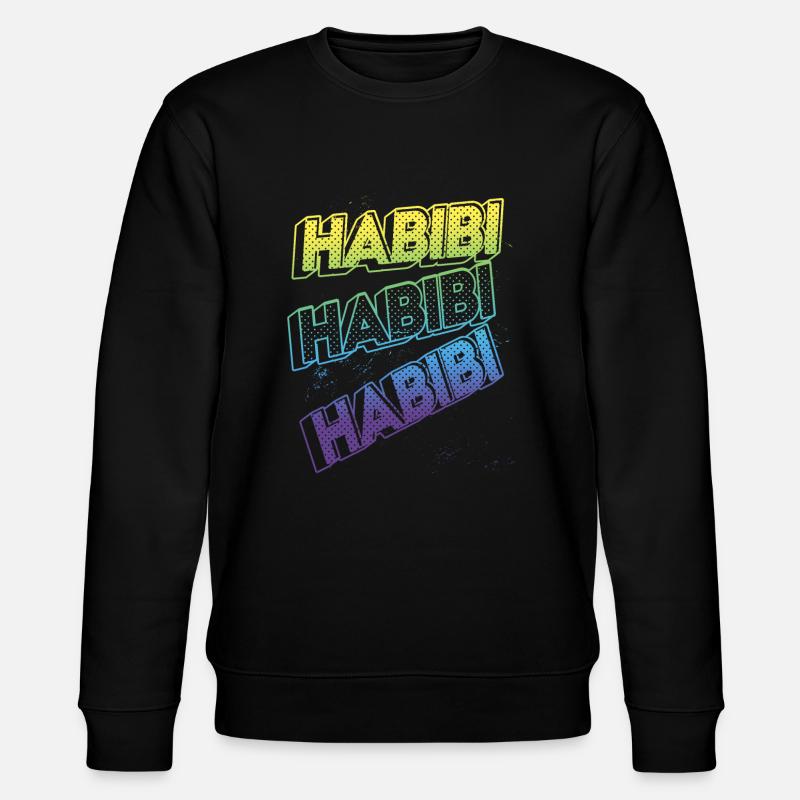 3D Text Effect - Habibi - Stanley/Stella CHANGER Unisex Organic Sweatshirt - black