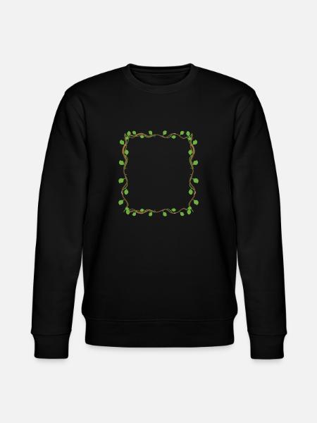 Leaves Square Shape Symbol Square - Stanley/Stella CHANGER Unisex Organic Sweatshirt - black