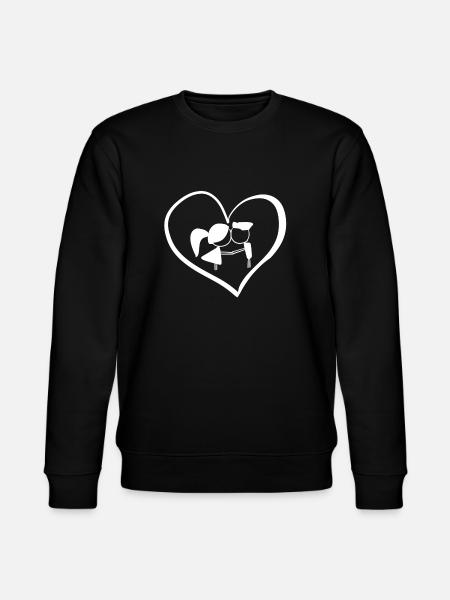 heart symbol lovers - Stanley/Stella CHANGER Unisex Organic Sweatshirt - black