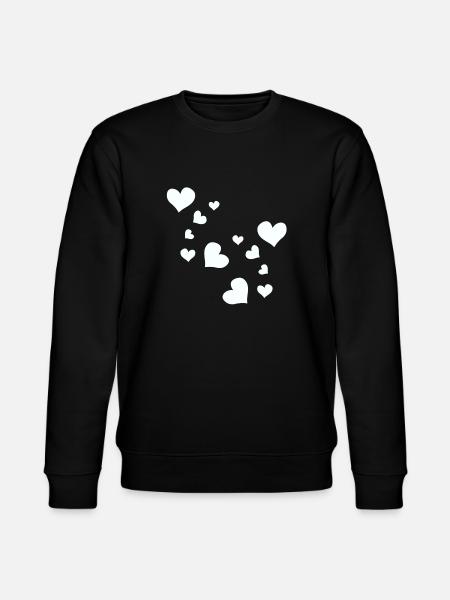 Pattern Heart Heart Symbol - Stanley/Stella CHANGER Unisex Organic Sweatshirt - black