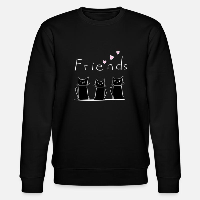 Amis trois chats animaux animal - Sweat bio CHANGER Stanley/Stella Unisexe - noir