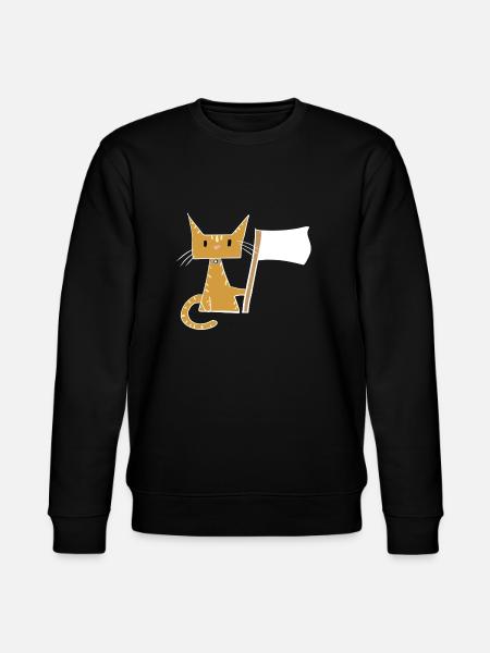 Cat Flag Animal Symbol Empty - Stanley/Stella CHANGER Unisex Organic Sweatshirt - black