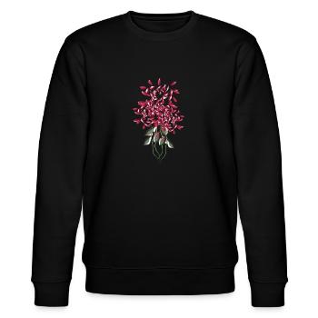 fleurs de rose rose fleur - Sweat bio CHANGER Stanley/Stella Unisexe - noir - Devant - Nik (191cm) & Marisol (170cm)