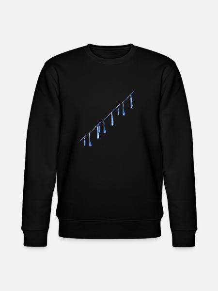 water drops line water - Stanley/Stella CHANGER Unisex Organic Sweatshirt - black