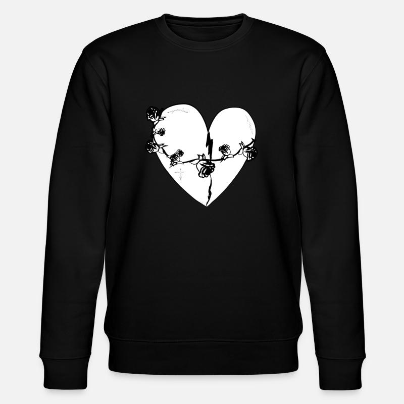 Coeur Rose Cicatrices Symbole Gris - Sweat bio CHANGER Stanley/Stella Unisexe - noir