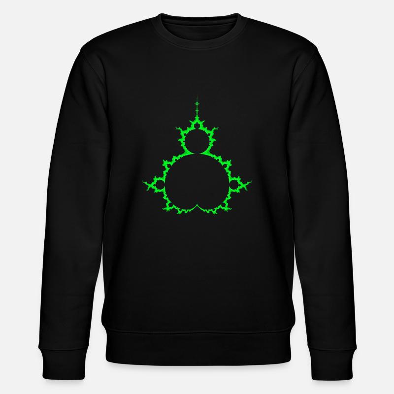 Mandelbrot Fraktal Muster - Stanley/Stella Unisex Bio-Sweatshirt CHANGER  - Schwarz
