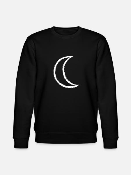 Celtic symbol moon white - Stanley/Stella CHANGER Unisex Organic Sweatshirt - black