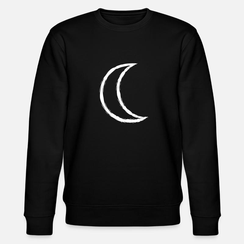 Keltisches Symbol Mond weiß - Stanley/Stella Unisex Bio-Sweatshirt CHANGER  - Schwarz
