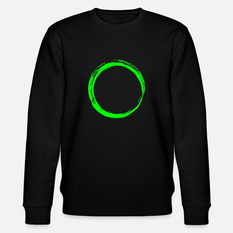 Circle Icon Design Green - Stanley/Stella CHANGER Unisex Organic Sweatshirt - black