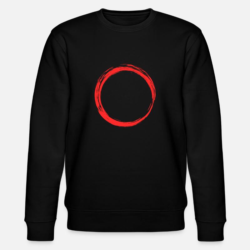 Kreis Symbol Design Rot - Stanley/Stella Unisex Bio-Sweatshirt CHANGER  - Schwarz