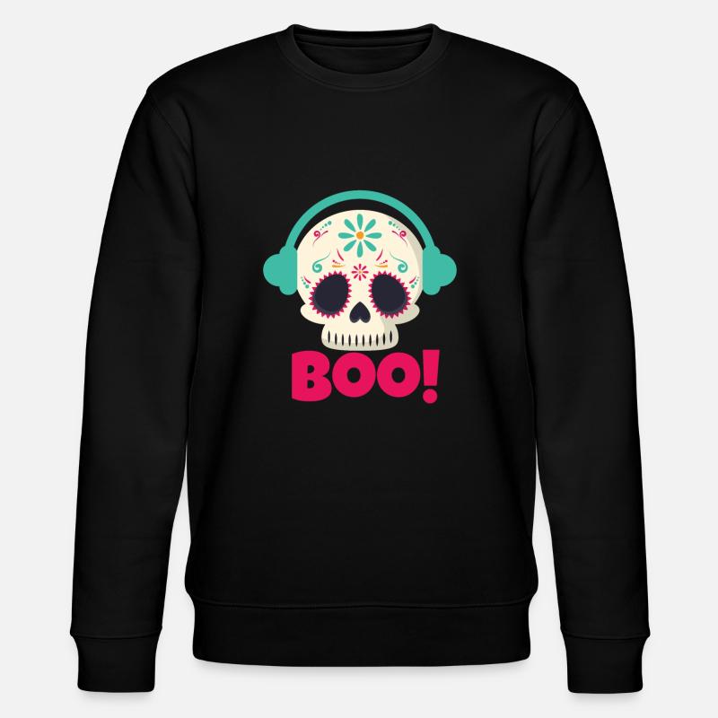 Crâne de Boo - Sweat bio CHANGER Stanley/Stella Unisexe - noir