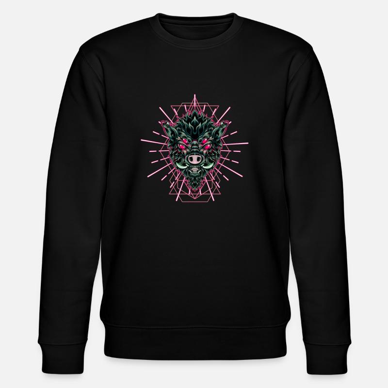 Boar Wildschwein - Stanley/Stella Unisex Bio-Sweatshirt CHANGER  - Schwarz