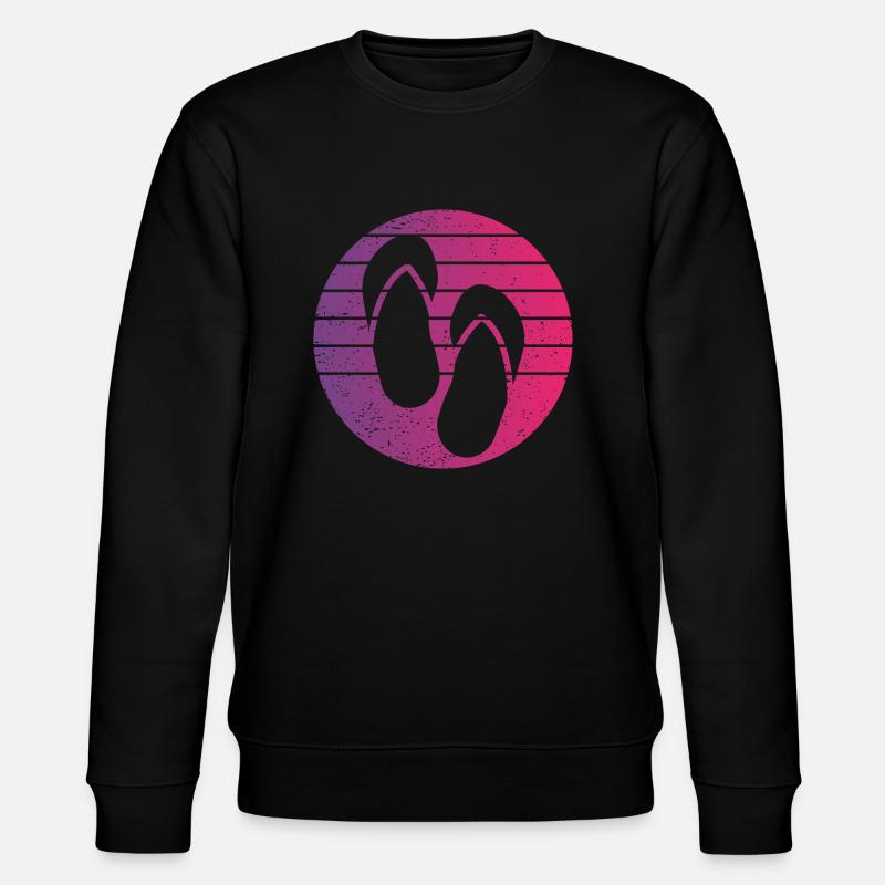 Flip Flops Retro Style Vintage - Stanley/Stella Unisex Bio-Sweatshirt CHANGER - Schwarz