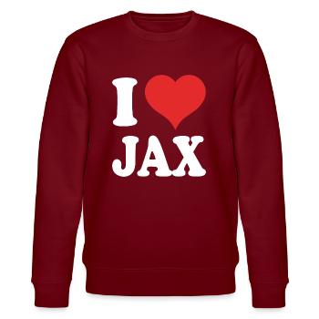 Jacksonville Florida - Stanley/Stella Unisex Bio-Sweatshirt CHANGER  - Burgunderrot - Vorne - Nik (191cm) & Marisol (170cm)