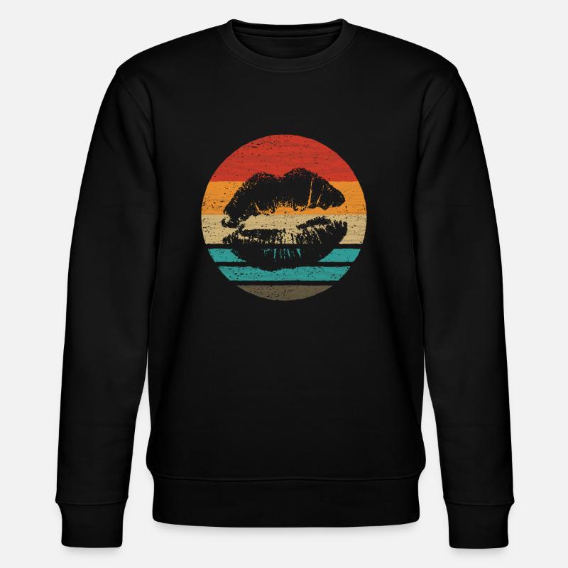 Lips Retro Style Vintage - Stanley/Stella CHANGER Unisex Organic Sweatshirt - black