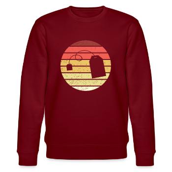 Sachets de thé Retro Style Vintage - Sweat bio CHANGER Stanley/Stella Unisexe - bordeaux - Devant - Nik (191cm) & Marisol (170cm)