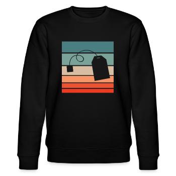 Sachets de thé Retro Style Vintage - Sweat bio CHANGER Stanley/Stella Unisexe - noir - Devant - Nik (191cm) & Marisol (170cm)