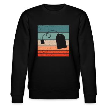 Sachets de thé Retro Style Vintage - Sweat bio CHANGER Stanley/Stella Unisexe - noir - Devant - Nik (191cm) & Marisol (170cm)