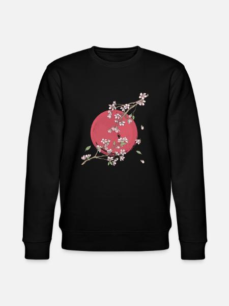 Japanese Cherry Blossom Sakura - Stanley/Stella CHANGER Unisex Organic Sweatshirt - black