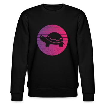 Tortue Rétro Style Vintage - Sweat bio CHANGER Stanley/Stella Unisexe - noir - Devant - Nik (191cm) & Marisol (170cm)