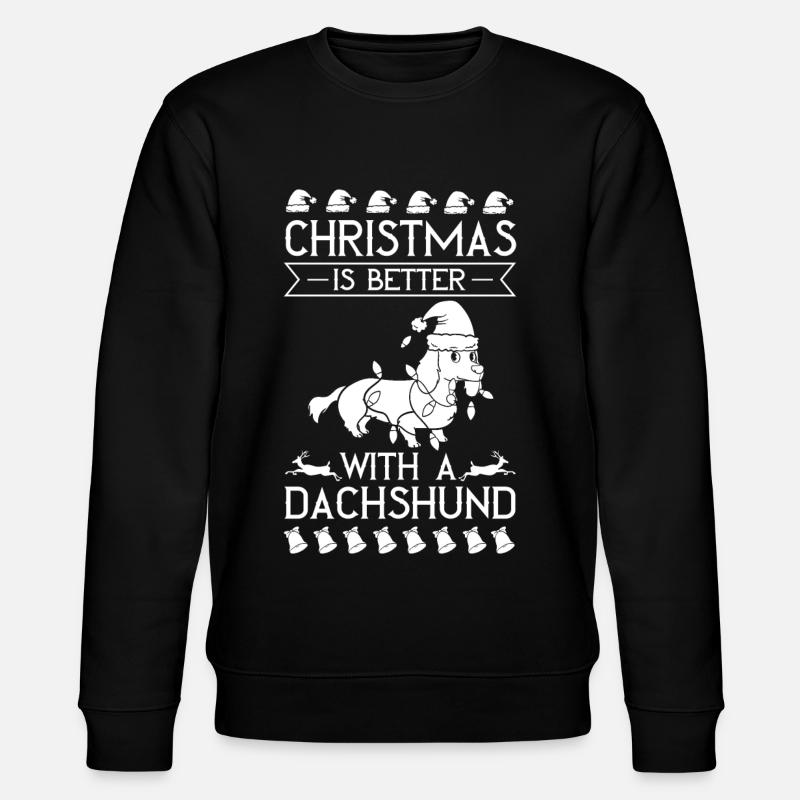Doxie Teckel Teckel Chien Noël - Sweat bio CHANGER Stanley/Stella Unisexe - noir