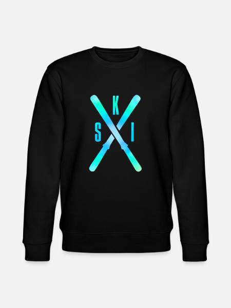 ski skiing skiing blue - Stanley/Stella CHANGER Unisex Organic Sweatshirt - black
