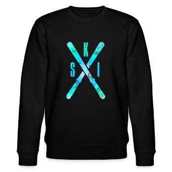 ski - Stanley/Stella Unisex Bio-Sweatshirt CHANGER  - Schwarz - Vorne - Nik (191cm) & Marisol (170cm)