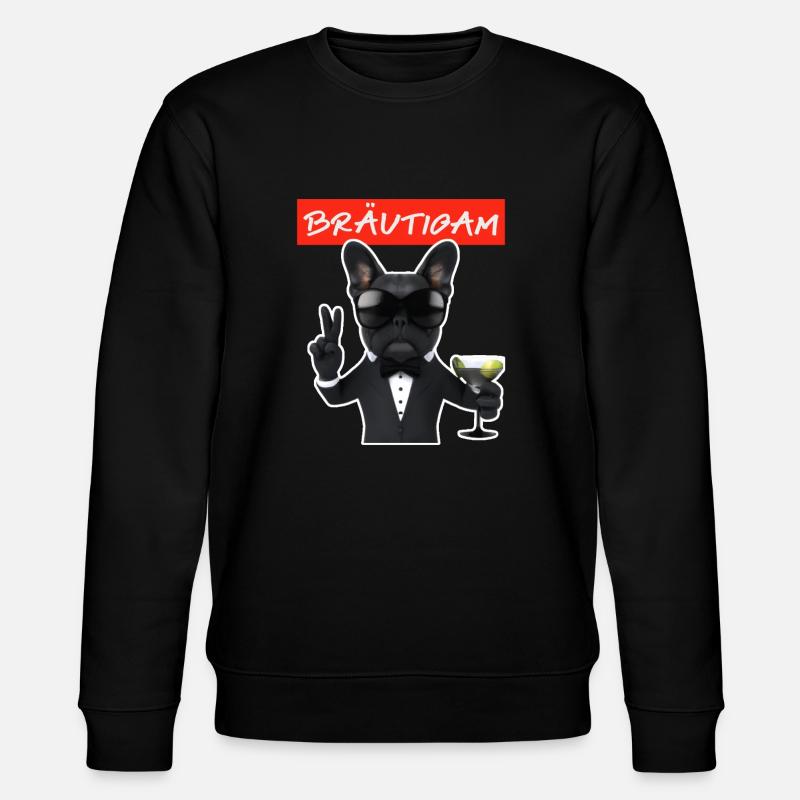 Bräutigam Junggesellenabschied Cooles Hunde Design - Stanley/Stella Unisex Bio-Sweatshirt CHANGER  - Schwarz