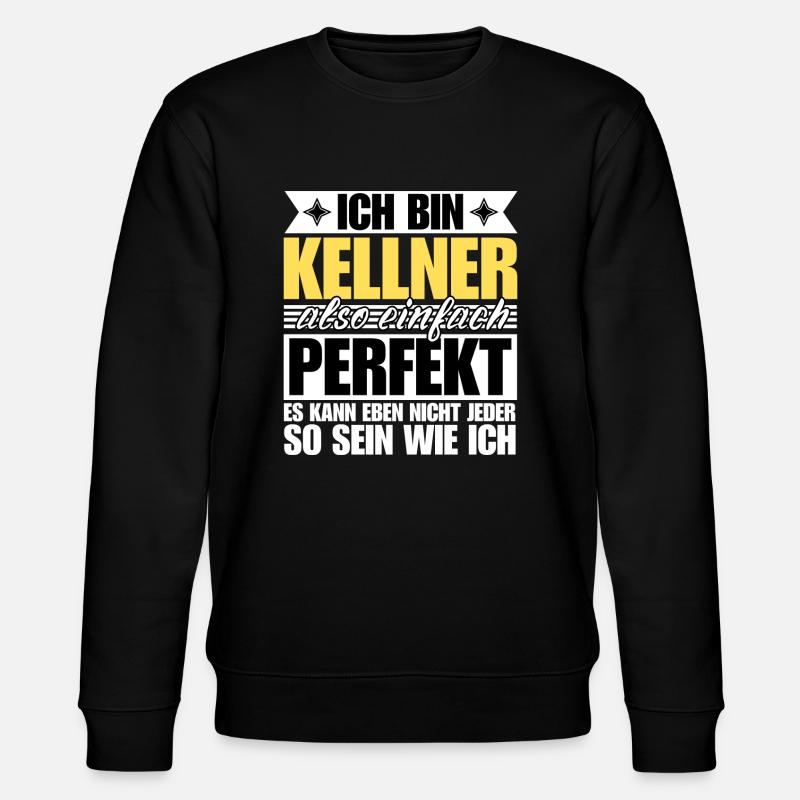 Perfekter Kellner - Stanley/Stella Unisex Bio-Sweatshirt CHANGER  - Schwarz
