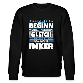 Zum Beginn gleich die besten wurden Imker - Stanley/Stella Unisex Bio-Sweatshirt CHANGER  - Schwarz - Vorne - Nik (191cm) & Marisol (170cm)