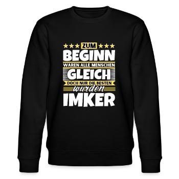 Zum Beginn gleich die besten wurden Imker - Stanley/Stella Unisex Bio-Sweatshirt CHANGER  - Schwarz - Vorne - Nik (191cm) & Marisol (170cm)