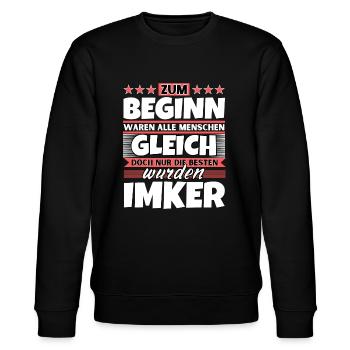 Zum Beginn gleich die besten wurden Imker - Stanley/Stella Unisex Bio-Sweatshirt CHANGER  - Schwarz - Vorne - Nik (191cm) & Marisol (170cm)