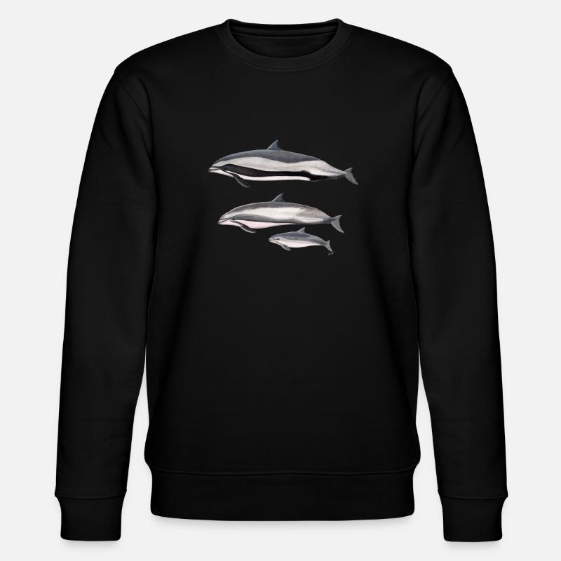 Fraser dolphin - Fraser's dolphin - Dauphin - Stanley/Stella CHANGER Unisex Organic Sweatshirt - black