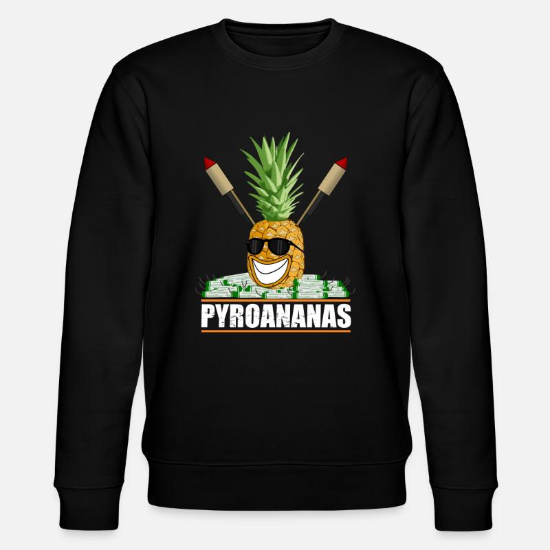 Feux d'artifice Pyro ananas - Sweat bio CHANGER Stanley/Stella Unisexe - noir