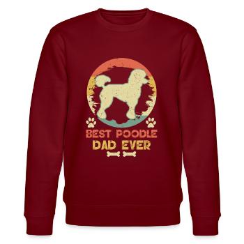 Best Poodle Dad Ever Königspudel Papa - Stanley/Stella Unisex Bio-Sweatshirt CHANGER  - Burgunderrot - Vorne - Nik (191cm) & Marisol (170cm)