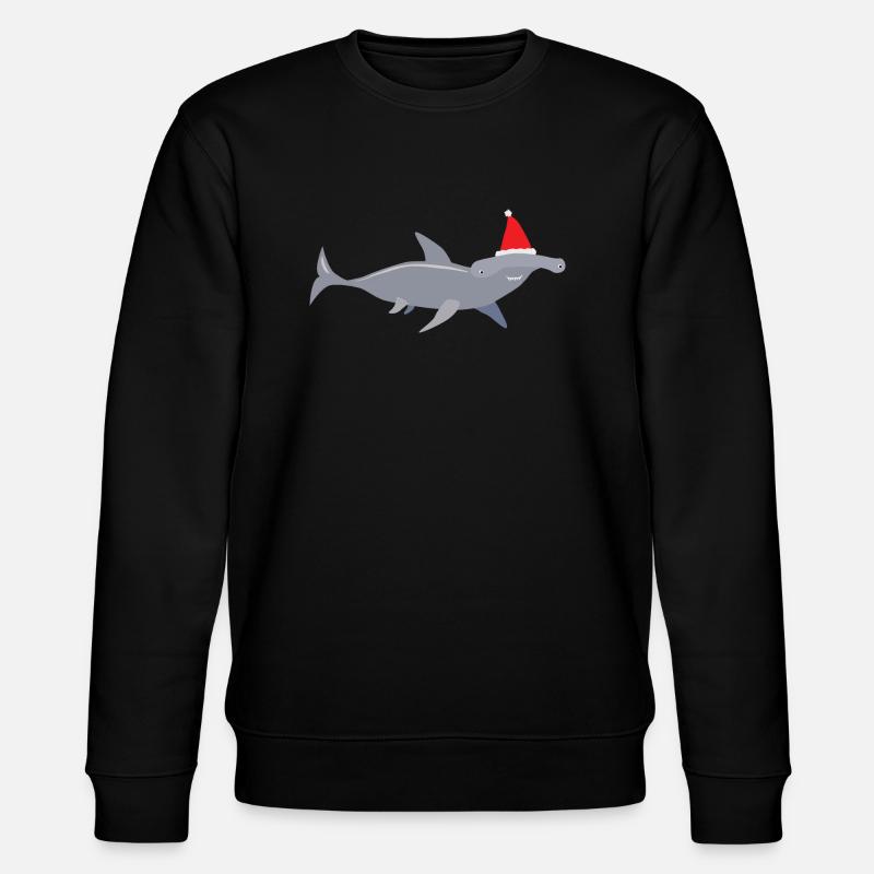 Weihnachts-Hammerhai - Stanley/Stella Unisex Bio-Sweatshirt CHANGER  - Schwarz